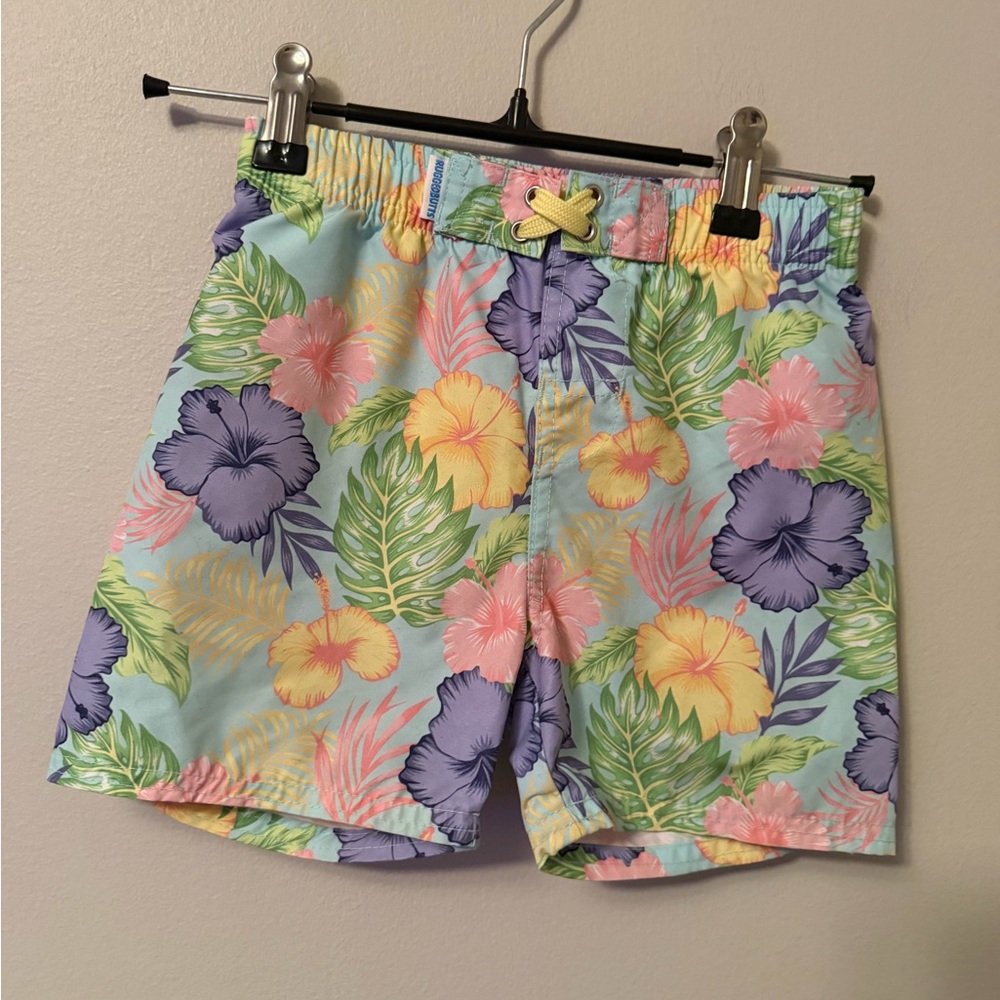 Rugged Butts Floral Print Swim Trunks